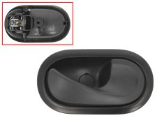 POIGNÉE DE PORTE INTERIEURE RENAULT CLIO 2005-2009 POUR CÂBLE / AVEC LEVIER NOIRE / BASE NOIRE / AVANT DROITE