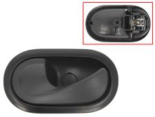 POIGNÉE DE PORTE INTERIEURE RENAULT CLIO 2005-2009 POUR CÂBLE / AVEC LEVIER NOIRE / BASE NOIRE / AVANT GAUCHE