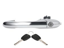 POIGNÉE DE PORTE EXTERIEURE FIAT 500 2007-2015 CHROMÉE / AVEC BARILLET / AVANT GAUCHE
