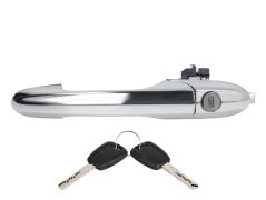 POIGNÉE DE PORTE EXTERIEURE FIAT 500 2007-2015 CHROMÉE / AVEC BARILLET / AVANT GAUCHE