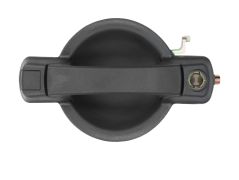 POIGNÉE DE PORTE EXTERIEURE FIAT DOBLO 2001-2006 NOIRE / AVEC TROU BARILLET / AVANT GAUCHE