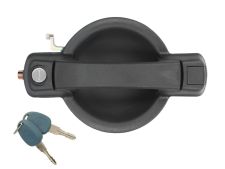 POIGNÉE DE PORTE EXTERIEURE FIAT DOBLO 2001-2006 NOIRE / AVEC BARILLET / AVANT DROITE
