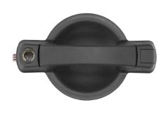 POIGNÉE DE PORTE EXTERIEURE FIAT DOBLO 2001-2006 NOIRE / AVEC TROU BARILLET / LATÉRALE GAUCHE