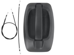 POIGNÉE DE PORTE EXTERIEURE PEUGEOT BOXER 2006-2014 NOIRE / AVEC CABLE / LATÉRALE GAUCHE