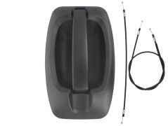 POIGNÉE DE PORTE EXTERIEURE PEUGEOT BOXER 2006-2014 NOIRE / AVEC CABLE / LATÉRALE DROITE