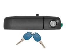 POIGNÉE DE PORTE EXTERIEURE FIAT PANDA 2003-2012 NOIRE / AVEC BARILLET / AVANT GAUCHE