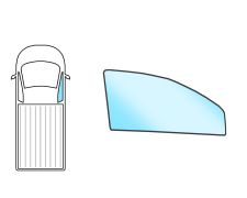 VITRE NISSAN CABSTAR 2007-2014 AVANT / VERT / DROITE / JOINTS PRÉMONTÉS 