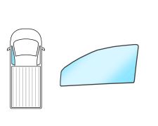 VITRE NISSAN CABSTAR 2007-2014 AVANT / VERT / GAUCHE / JOINTS PRÉMONTÉS 