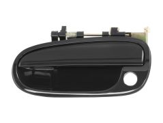 POIGNÉE DE PORTE EXTERIEURE HYUNDAI MATRIX 2001-2006 NOIRE LISSE / AVEC TROU BARILLET / AVANT GAUCHE