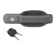 POIGNÉE DE PORTE EXTERIEURE IVECO DAILY 1990-1999 GRISE / AVEC BARILLETS / AVANT DROITE