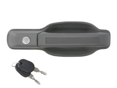 POIGNÉE DE PORTE EXTERIEURE IVECO DAILY 1990-1999 GRISE / AVEC BARILLETS / AVANT DROITE