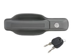 POIGNÉE DE PORTE EXTERIEURE IVECO DAILY 1990-1999 GRISE / AVEC BARILLETS / AVANT GAUCHE