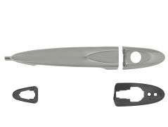 POIGNÉE DE PORTE EXTERIEURE LANCIA YPSILON 2003-2006 CHROMÉE / AVEC TROU BARILLET / AVANT GAUCHE