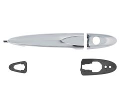 POIGNÉE DE PORTE EXTERIEURE LANCIA YPSILON 2003-2006 ARGENT / AVEC TROU BARILLET / AVANT GAUCHE