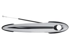 POIGNÉE DE PORTE EXTERIEURE MINI COOPER 2007-2010 CHROMÉE / AVEC TROU BARILLET / AVANT GAUCHE