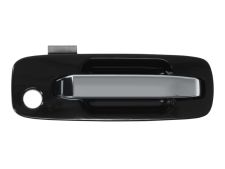 POIGNÉE DE PORTE EXTERIEURE NISSAN X-TRAIL 2001-2004 NOIRE / POIGNÉE CHROMÉE / AVEC TROU BARILLET / AVANT DROITE