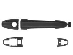 POIGNÉE DE PORTE EXTERIEURE VOLKSWAGEN CRAFTER 2006-2011 NOIRE / AVEC TROU BARILLET / LATÉRALE GAUCHE