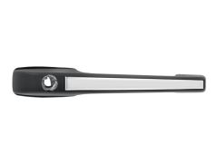 POIGNÉE DE PORTE EXTERIEURE VOLKSWAGEN GOLF II 1983-1988 NOIRE AVEC BORD CHROMÉ / AVEC TROU BARILLET / AVANT DROITE