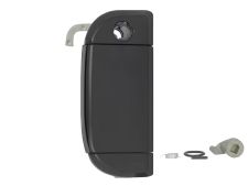 POIGNÉE DE PORTE EXTERIEURE VOLKSWAGEN TRANSPORTER T4 1990-1996 NOIRE / AVEC TROU BARILLET / AVANT GAUCHE