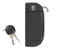 POIGNÉE DE PORTE EXTERIEURE VOLKSWAGEN TRANSPORTER T4 1990-1996 NOIRE / AVEC BARILLET / AVANT DROITE
