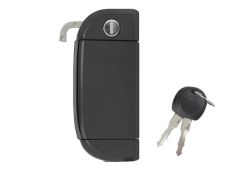 POIGNÉE DE PORTE EXTERIEURE VOLKSWAGEN TRANSPORTER T4 1990-1996 NOIRE / AVEC BARILLET / AVANT GAUCHE