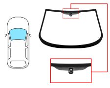 PARE-BRISE ALFA ROMEO GT 2003-2010 COUPÉ / AVANT / VERT / AVEC BASE MIROIR 