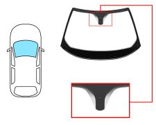 PARE-BRISE ALFA ROMEO GIULIETTA 2010-2016 AVANT / VERT / AVEC BASE MIROIR / JOINTS PRÉMONTÉS 