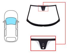 PARE-BRISE ALFA ROMEO MITO 2008-2016 AVANT / VERT / AVEC BASE MIROIR / AVEC CAPTEUR / JOINTS PRÉMONTÉS 