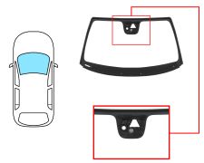 PARE-BRISE ALFA ROMEO GIULIA 2015-> AVANT / VERT / ACOUSTIQUE / AVEC BASE MIROIR / AVEC CAPTEUR / AVEC SUPPORT CAMÉRA / JOINTS PRÉMONTÉS