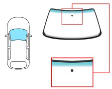 PARE-BRISE AUDI A6 1994-1997 4 PORTES / BREAK / AVANT / VERT BANDE VERTE / AVEC BASE MIROIR 