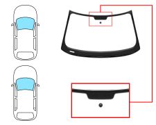 PARE-BRISE AUDI A1 2010-2014 3/5 PORTES / AVANT / VERT / AVEC BASE MIROIR / JOINTS PRÉMONTÉS
