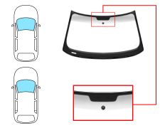PARE-BRISE AUDI A1 2010-2014 3/5 PORTES / AVANT / VERT BANDE GRISE / AVEC BASE MIROIR / JOINTS PRÉMONTÉS