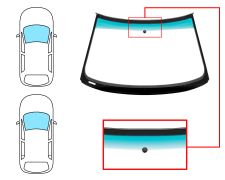 PARE-BRISE AUDI A3 1996-2003 3/5 PORTES / AVANT / VERT BANDE VERTE / AVEC BASE MIROIR / JOINTS PRÉMONTÉS