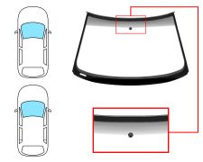 PARE-BRISE AUDI A3 1996-2003 3/5 PORTES / AVANT / VERT BANDE GRISE / AVEC BASE MIROIR / JOINTS PRÉMONTÉS