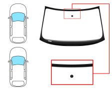 PARE-BRISE AUDI A3 2003-2005 3/5 PORTES / AVANT / VERT / AVEC BASE MIROIR / JOINTS PRÉMONTÉS
