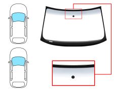 PARE-BRISE AUDI A3 2003-2005 3/5 PORTES / AVANT / VERT BANDE GRISE / AVEC BASE MIROIR / JOINTS PRÉMONTÉS