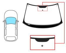 PARE-BRISE AUDI A3 2008-2012 CABRIOLET / AVANT / VERT / AVEC BASE MIROIR / ANTENNE / JOINTS PRÉMONTÉS