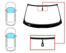 PARE-BRISE AUDI A3 2012-2016 3/5 PORTES / AVANT / VERT / ACOUSTIQUE / AVEC BASE MIROIR / AVEC CAPTEUR / JOINTS PRÉMONTÉS