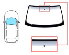 PARE-BRISE AUDI A4 2001-2005 CABRIOLET / AVANT / VERT BANDE GRISE / JOINTS PRÉMONTÉS 