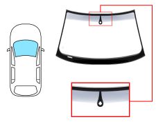 PARE-BRISE AUDI A4 2001-2005 4 PORTES / BREAK / AVANT / VERT BANDE GRISE / ACOUSTIQUE / AVEC BASE MIROIR / AVEC CAPTEUR / JOINTS PRÉMONTÉS