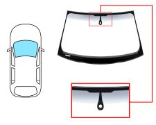 PARE-BRISE AUDI A4 2007-2012 4 PORTES / BREAK / AVANT / VERT BANDE GRISE / AVEC BASE MIROIR / AVEC CAPTEUR ROND / JOINTS PRÉMONTÉS 