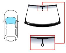 PARE-BRISE AUDI A4 2007-2012 4 PORTES / BREAK / AVANT / VERT BANDE GRISE / AVEC BASE MIROIR / AVEC CAPTEUR / JOINTS PRÉMONTÉS 