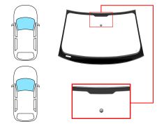 PARE-BRISE AUDI A5 2007-2011 2/5 PORTES / AVANT / VERT / AVEC BASE MIROIR / JOINTS PRÉMONTÉS 