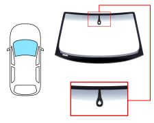 PARE-BRISE AUDI A5 2007-2011 CABRIOLET / AVANT / VERT BANDE GRISE / AVEC BASE MIROIR / AVEC CAPTEUR / JOINTS PRÉMONTÉS 