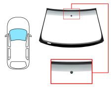 PARE-BRISE AUDI A6 1997-2002 4 PORTES / AVANT / VERT BANDE GRISE FINE / AVEC BASE MIROIR / JOINTS PRÉMONTÉS 