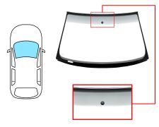 PAREBRISE AUDI A6 1997-2002 BREAK / AVANT / VERT BANDE GRISE / AVEC BASE MIROIR / JOINTS PRÉMONTÉS 