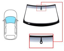 PAREBRISE AUDI A6 2004-2009 4 PORTES / BREAK / AVANT / VERT BANDE GRISE / AVEC BASE MIROIR / AVEC CAPTEUR / JOINTS PRÉMONTÉS 
