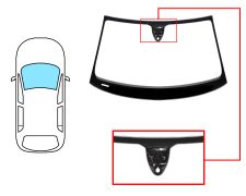 PARE-BRISE AUDI A6 2011-2014 4 PORTES / BREAK / AVANT / VERT / AVEC BASE MIROIR / AVEC CAPTEUR / AVEC SUPPORT CAMÉRA / JOINTS PRÉMONTÉS 