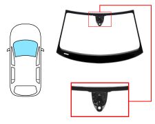 PARE-BRISE AUDI A6 2011-2014 4 PORTES / BREAK / AVANT / VERT / ACOUSTIQUE / AVEC BASE MIROIR / AVEC CAPTEUR MODIFIÉ / AVEC SUPPORT CAMÉRA / JOINTS PRÉMONTÉS 