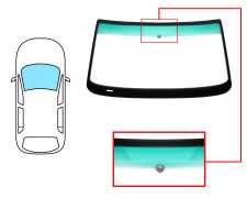 PAREBRISE AUDI A8 1994-2002 AVANT / VERT BANDE VERTE / AVEC BASE MIROIR 